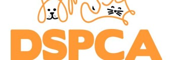 DSPCA Logo - Orange graph image of animals with the letter DSPCA 