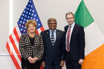 Ambassador of Ireland to the United States, H.E. Geraldine Byrne Nason, NSF Director Sethuraman Panchanathan, Ireland’s Minister of Further and Higher Education, Research, Innovation and Science, Mr. Simon Harris, T.D.