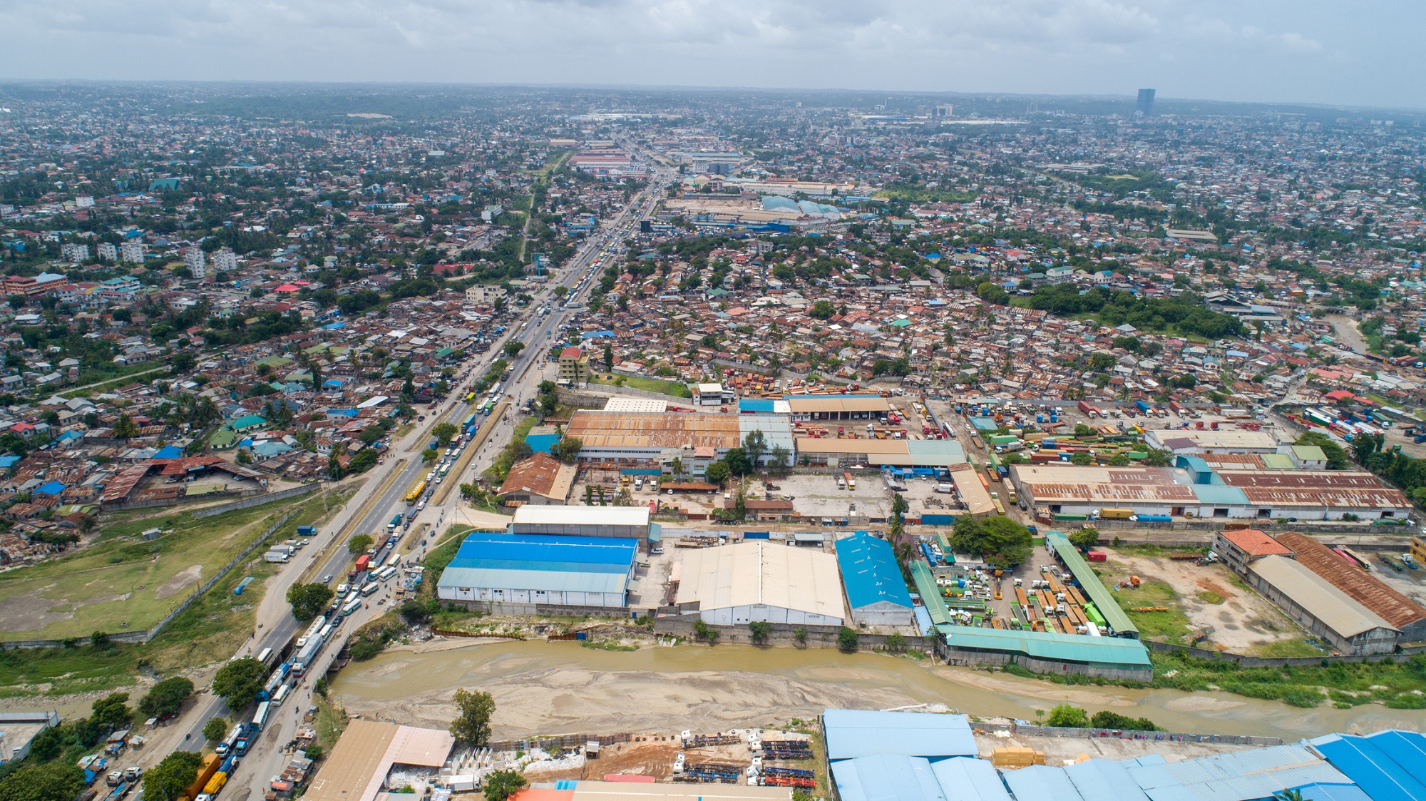aerial view of Dar es Salaam city
