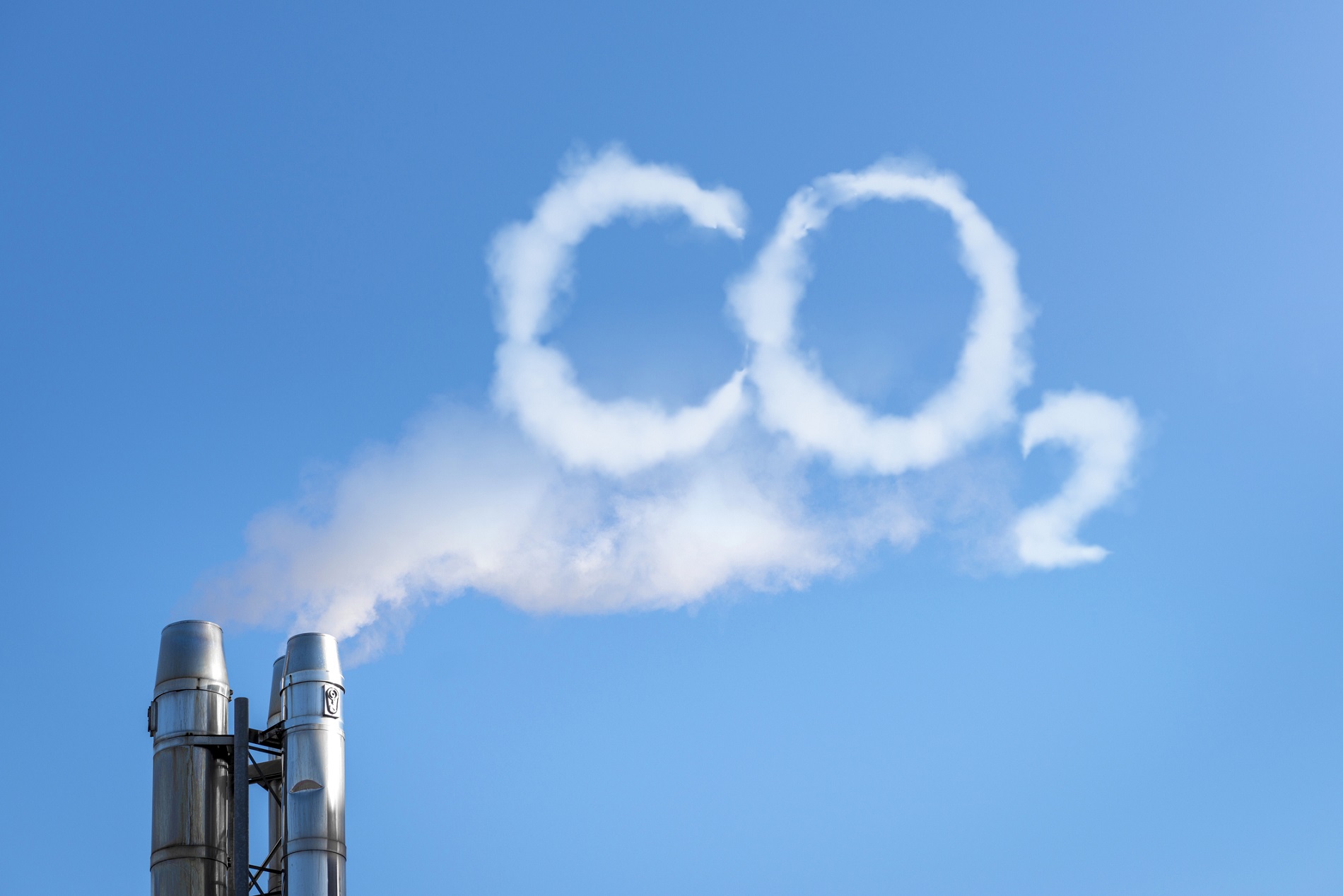 image of clouds making the format of CO2