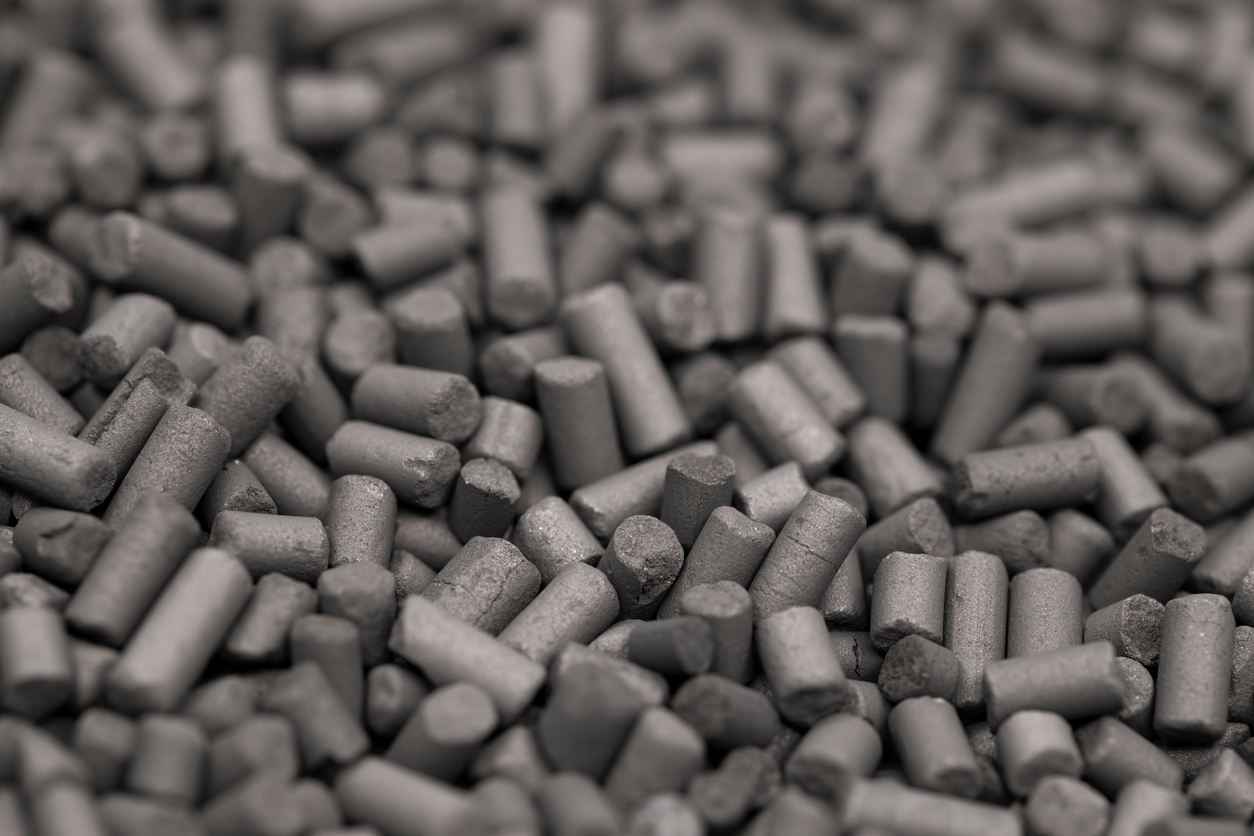 pellets of carbon