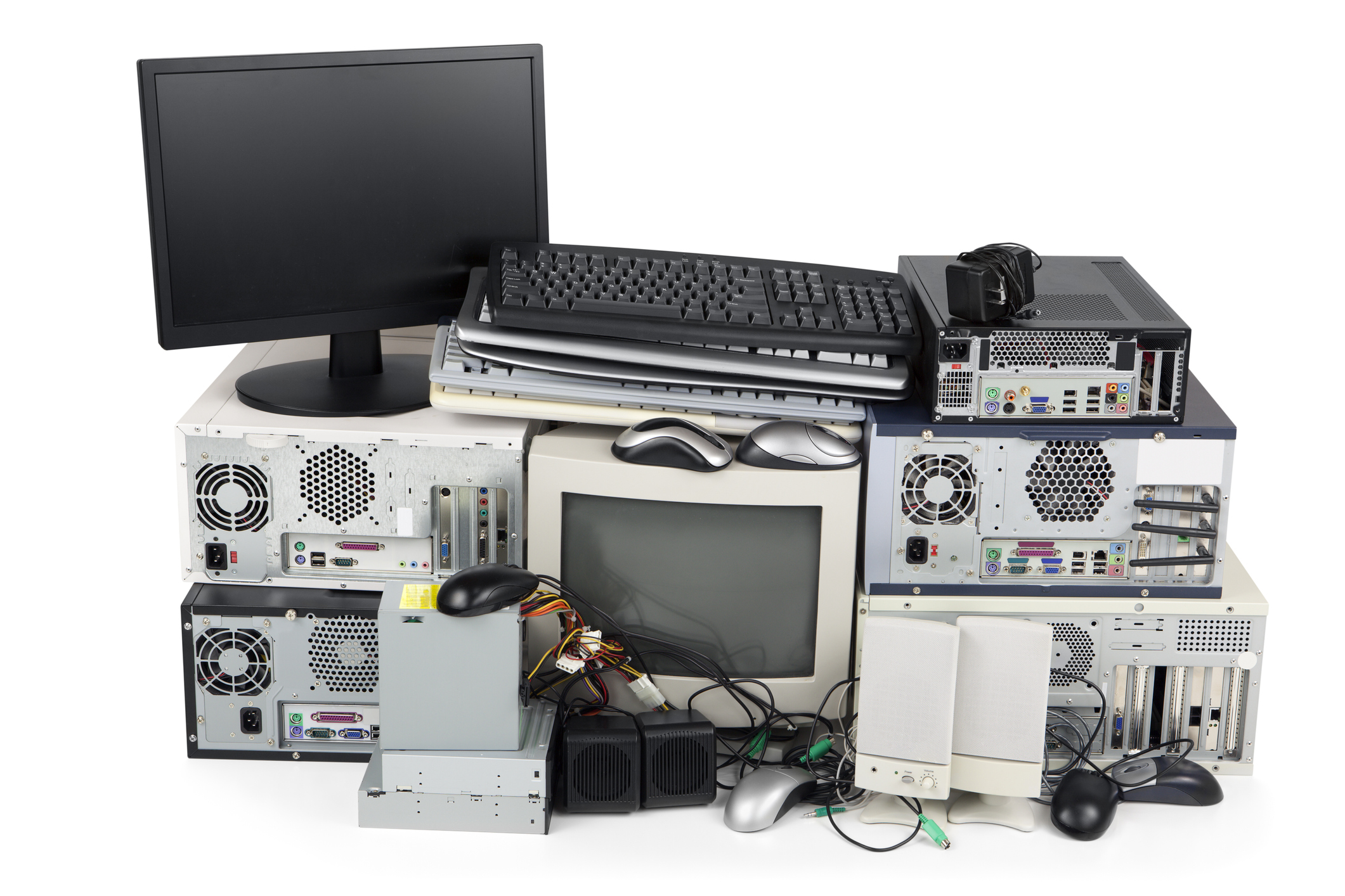 old computer equipment for recycling