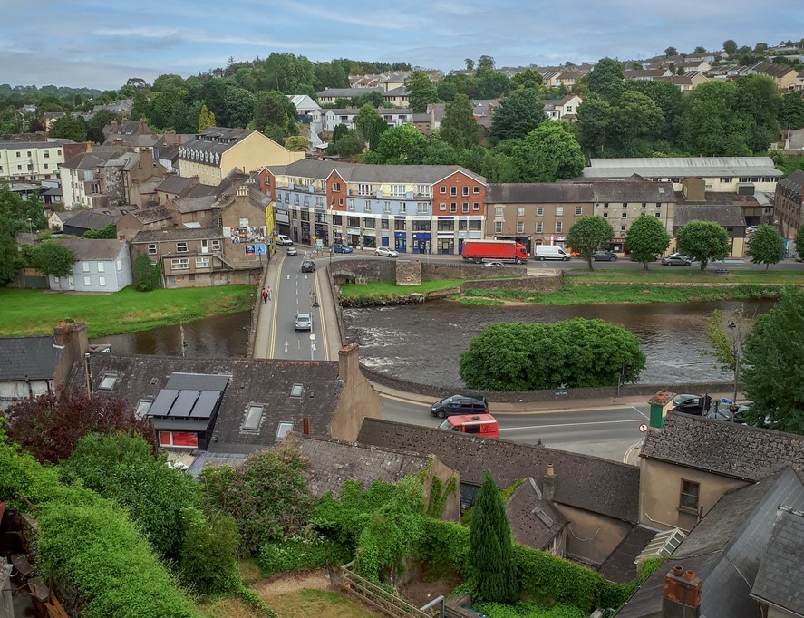 view of traffic crossing a bridge in Enniscorthy