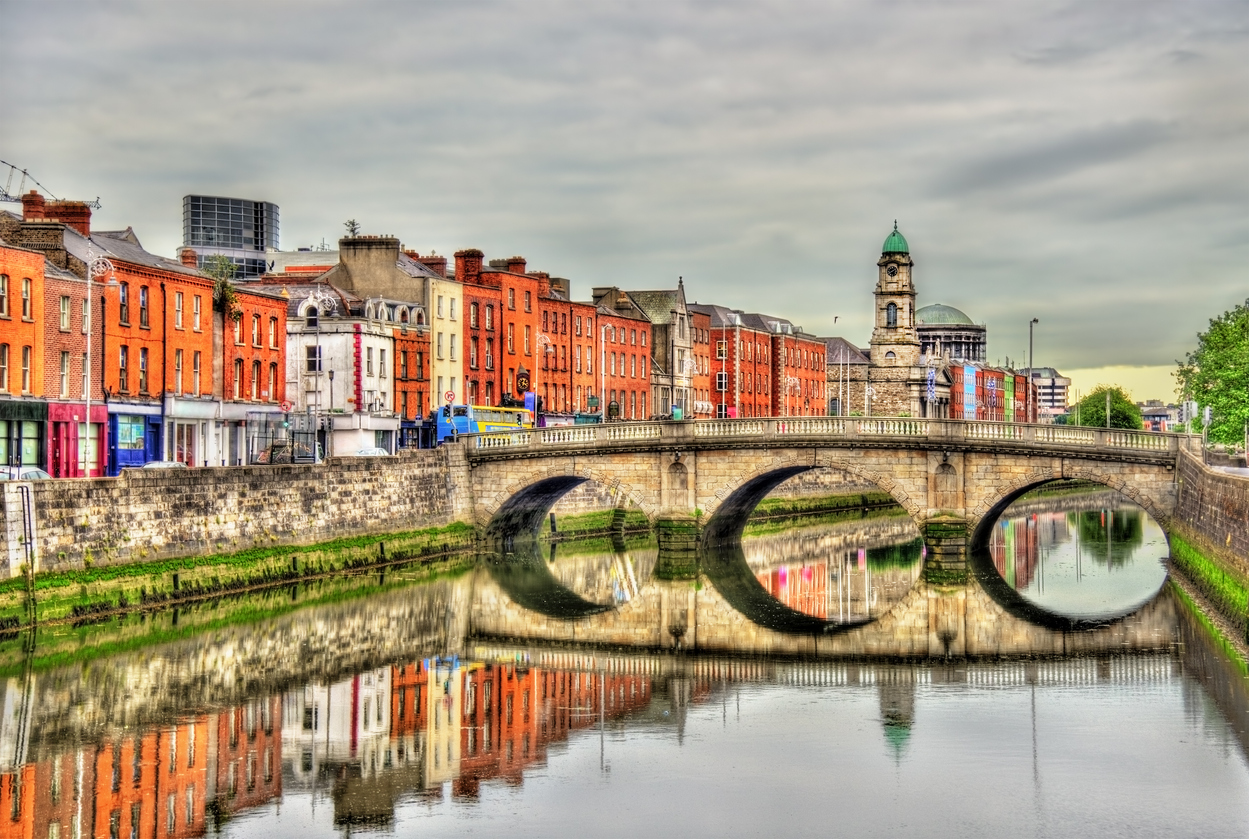 view of the River Liffey in Dublin 