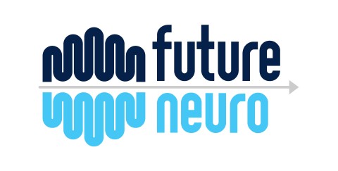 FutureNeuro Logo in dark blue and light blue