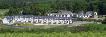 The Kippure Estate Outdoor Education Centre surronded by fields and hills