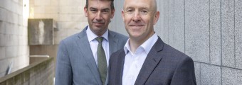 A picture of Dragoş Tudorache MEP, with John D Kelleher, Director of ADAPT and Professor of Artificial Intelligence at Trinity.