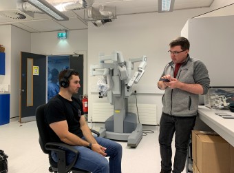 Researchers at Lero’s Esports Science Research Lab testing a custom headset delivering transcranial direct current stimulation.