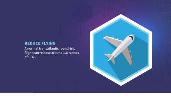 Image promoting people to reduce flying.