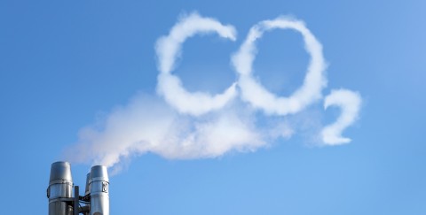 image of clouds making the format of CO2