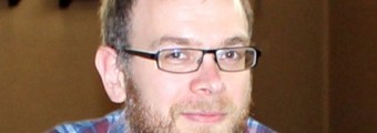 Close up head shot of Artist Peter Nash
