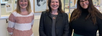 US-Ireland awardees Dr Rebecca Rolfe, Prof Paula Murphy and Natalie Jablonski (TCD) are researching tissue engineering fortendon reconstruction