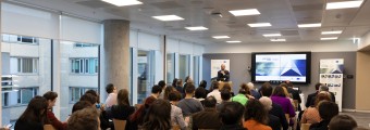 Professor Philip Nolan addresses the assembled researchers 