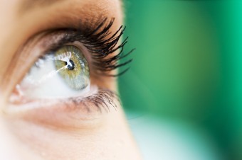 Close up image of a green coloured eye