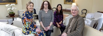 At the announcement of a €2.9 million postdoctoral fellowship programme by Lero, the SFI Research Centre for Software, at University of Limerick were (L to R) Dr Martina Prendergast, International Funding Manager, Lero, Professor Brian Fitzgerald, Director of Lero, and coordinator of the SyMeCo fellowship programme, Professor Norelee Kennedy, Vice President Research, UL, and Mariana Clohessy, EU Project Manager with Lero. Photo by Arthur Ellis. 