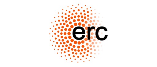 Logo of the European Research Council, an orange circle graph with the letter ERC on it.