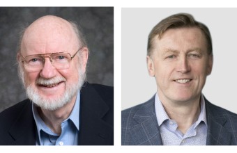 Headshot images of Prof William C Campbell and Mr Vincent T Roche