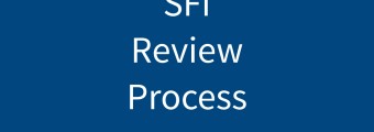 Clickable Blue Panel that holds a link to the SFI Review Process page