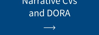 Clickable Blue Panel that holds a link to the Narrative CVs and DORA page